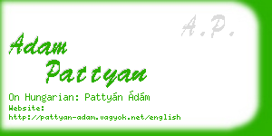 adam pattyan business card